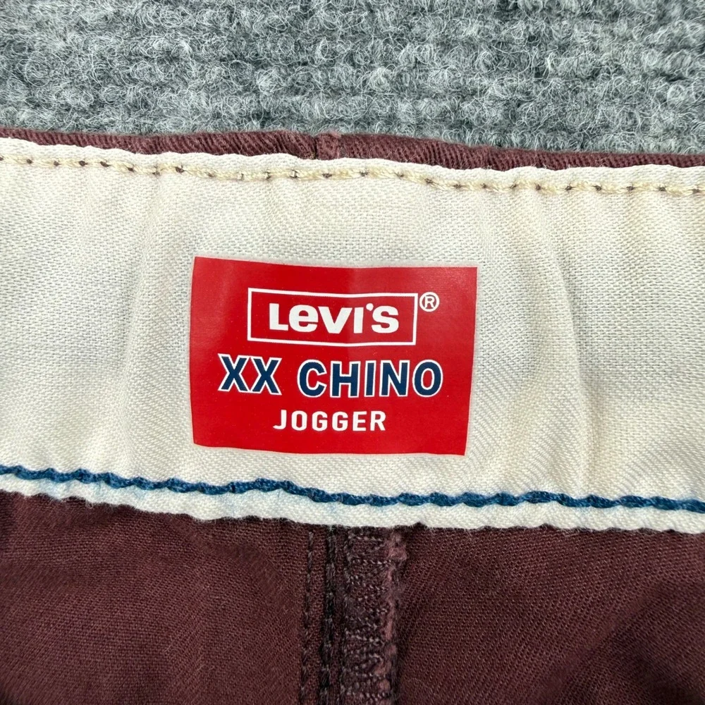 Levi's XX Chino Joggers Size XL Burgundy Stretch Tapered Leg NWT Men's A47610005